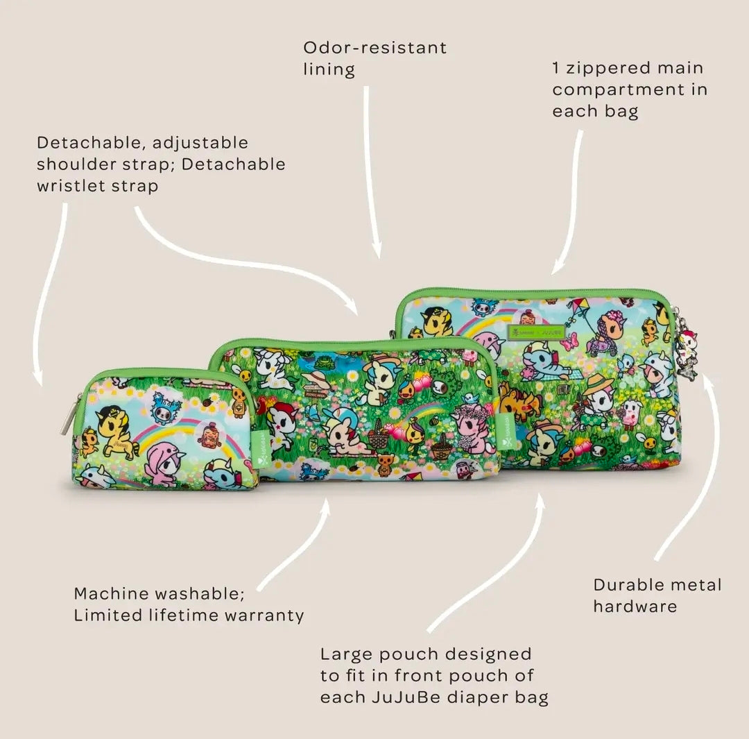 Tokidoki Be Set 3-Piece Pouch Set - Meadow Blooms