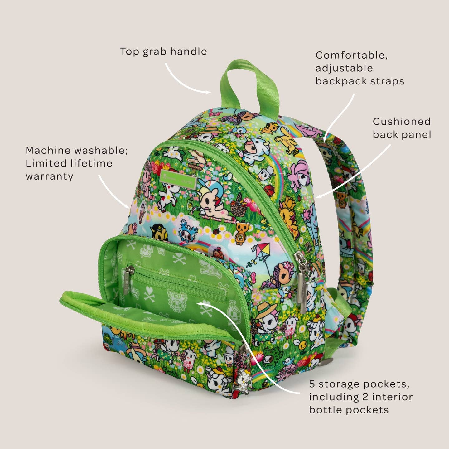Tokidoki Everyday Mini Backpack - Meadow Blooms