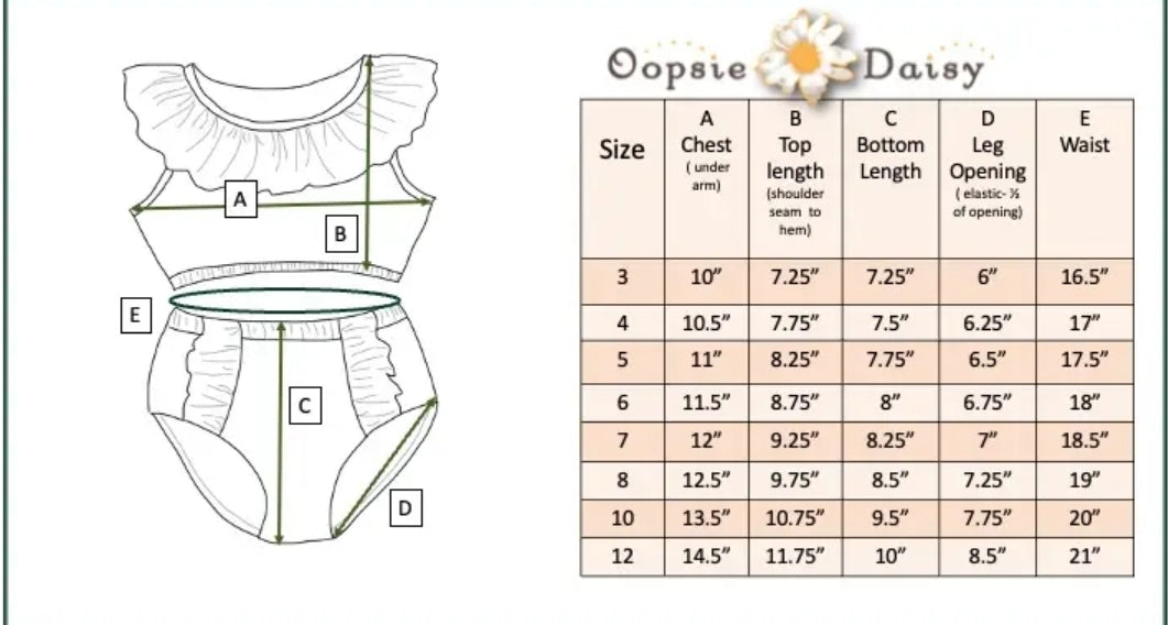 Kids Blush Palm Tree Leopard Ruffle 2 Piece Swimsuit