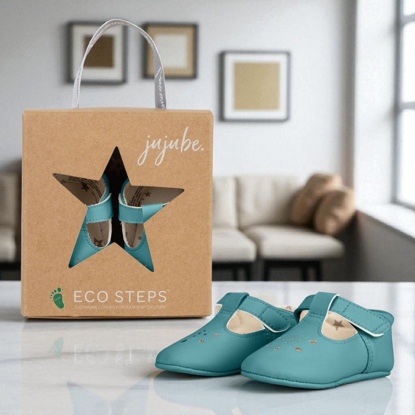 Eco Steps - Mary Jane Crystal Blue