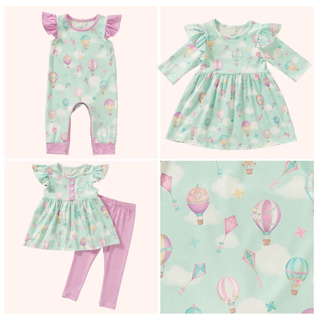 Pete and Lucy Whimsical Flight 2 piece set