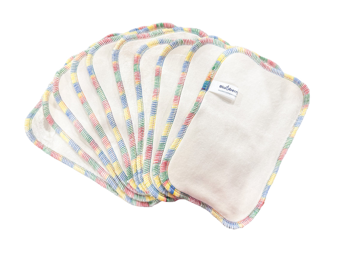 Organic Bamboo Velour Wipes - 10-pack