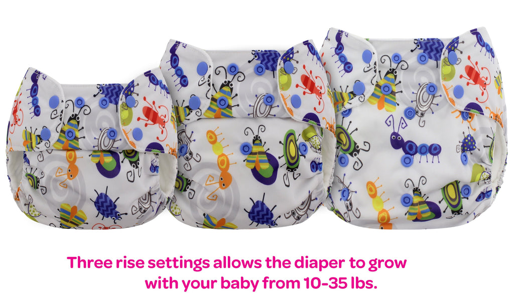 One Size Pocket Diapers - INSERTS NOT INCLUDED