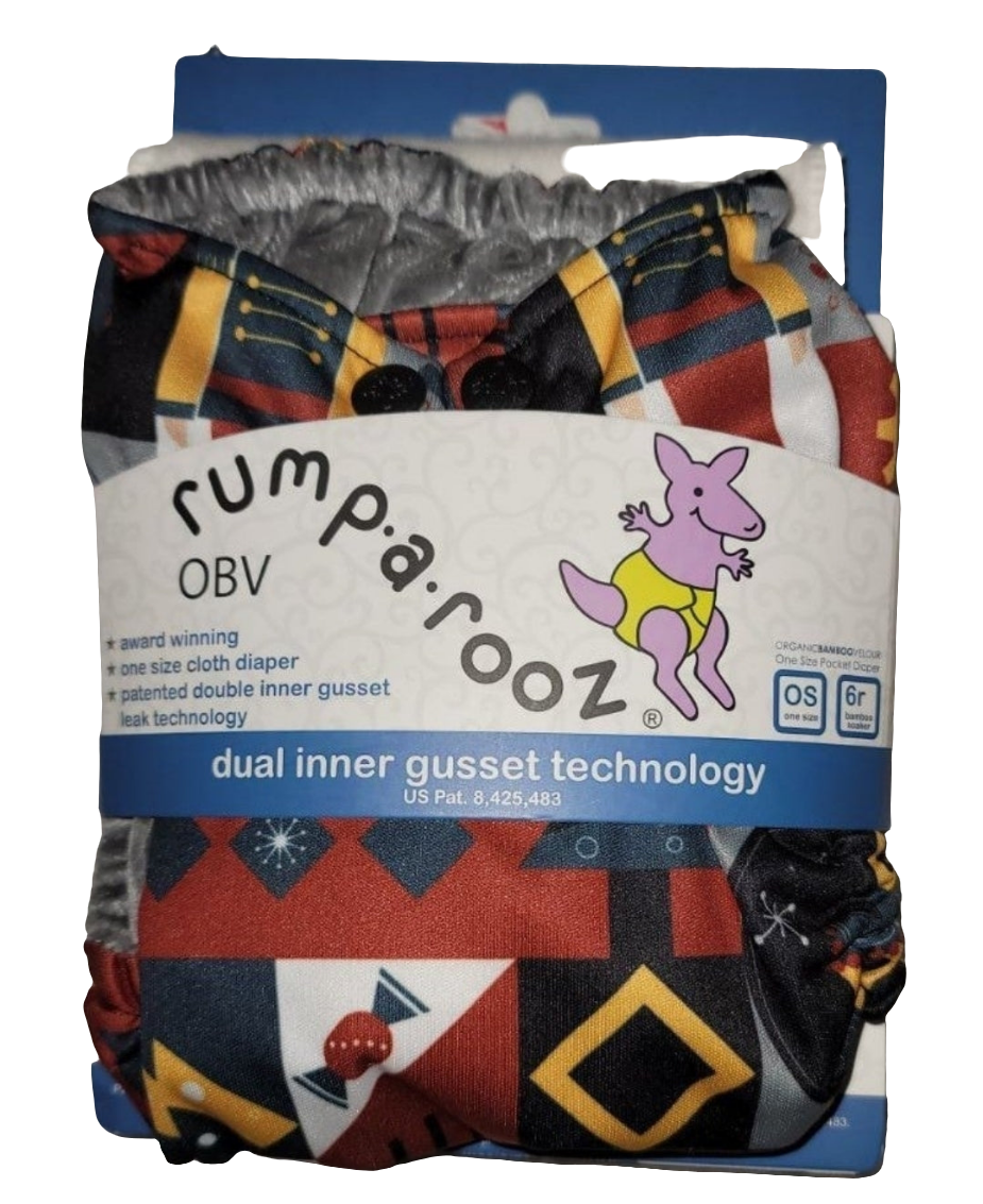 Kangacare Rumparooz OBV Cloth Diaper (With 1 Bamboo 6hr Soaker set)