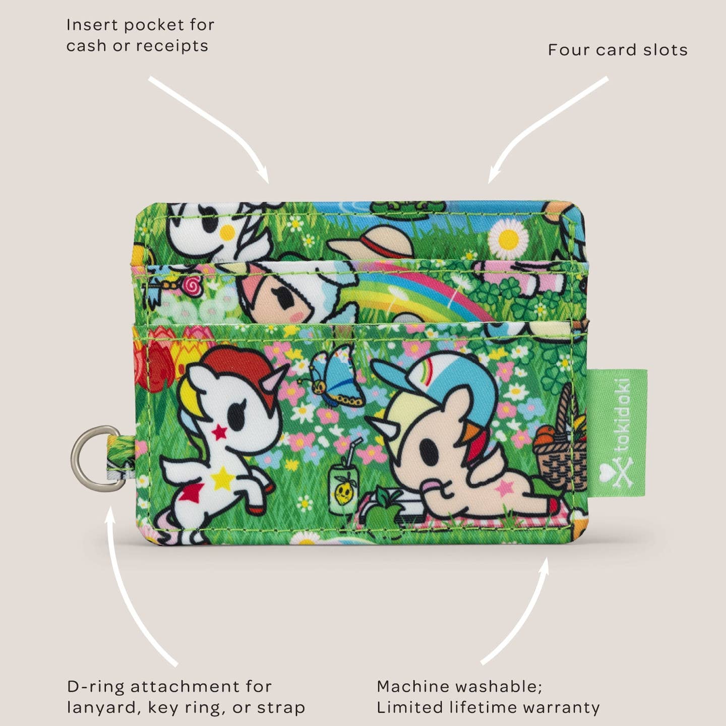 Tokidoki Be Charged Card Case - Meadow Blooms