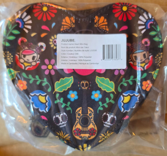 JuJuBe - Tokidoki Heart Mini Bag Clip-On Pouch –Día de los Muertos