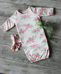 Infant Gowns & Headband Bow/Boys infant gowns & Hat Sets