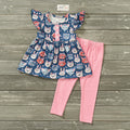 Pete and Lucy Animal Floral 2 Piece Set