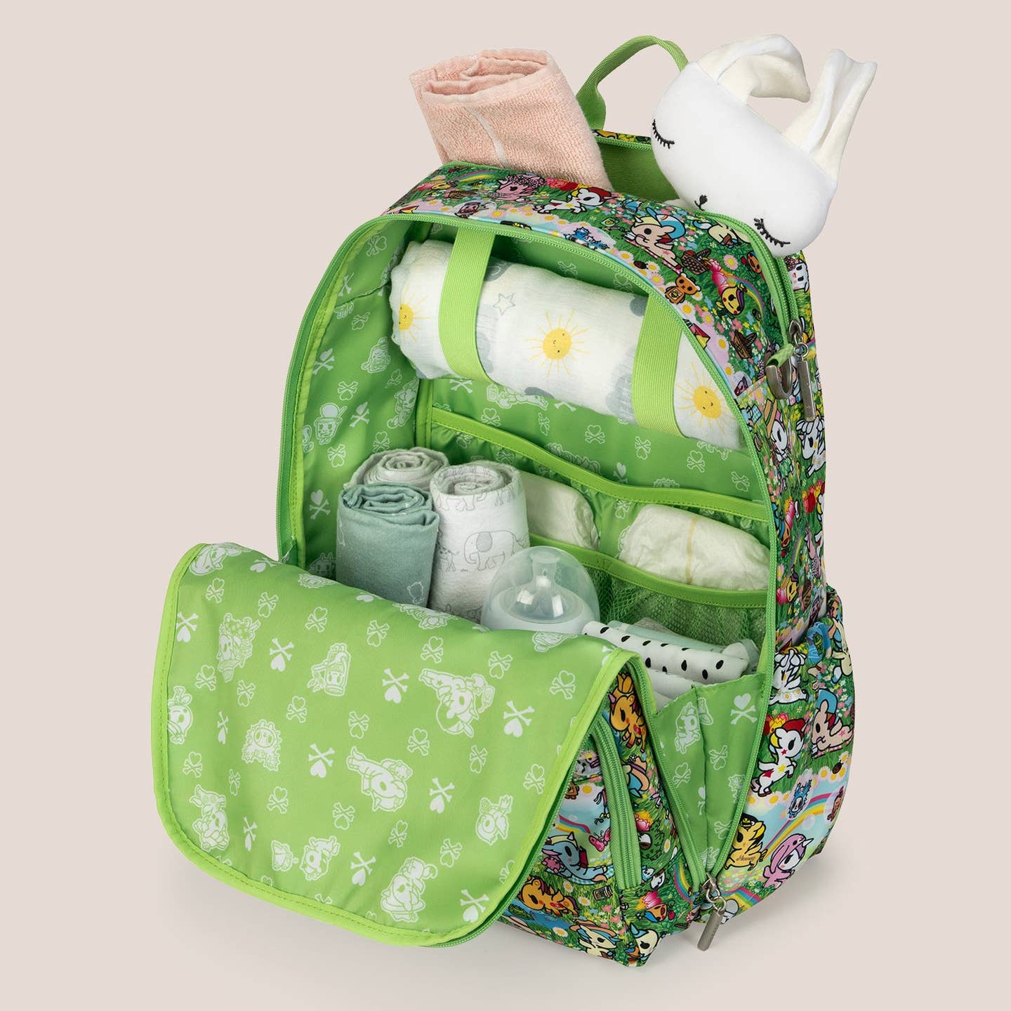 Tokidoki Zealous Diaper Bag Backpack - Meadow Blooms