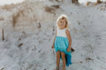 Kids Hi-Lo Frills Blue Ombre Spring Summer Tiered Dress